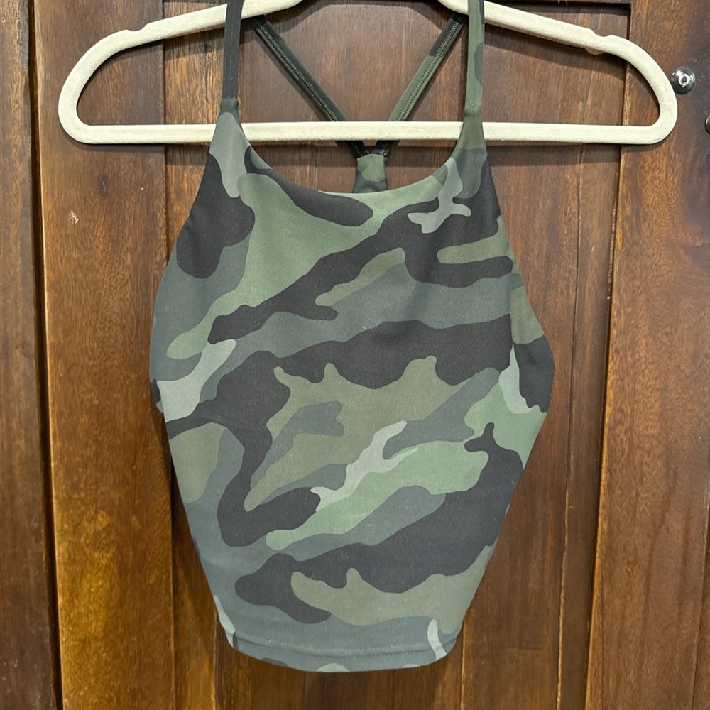 Camo workout sports bra